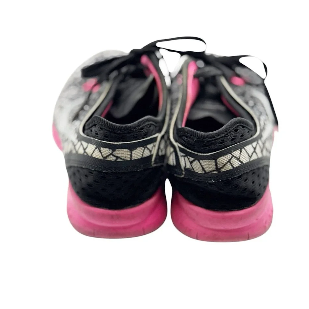 Nike Free 5.0 TR Fit 5 Print Black Pink Running Shoes 704695-012 Women's Size 6
